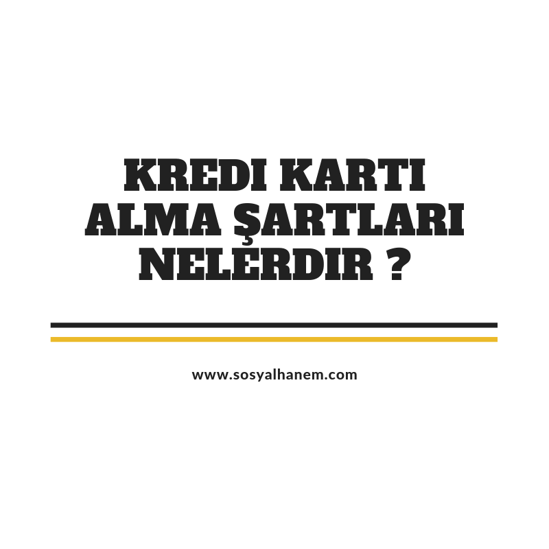 Kredi Kartı Alma Şartları Nelerdir ?